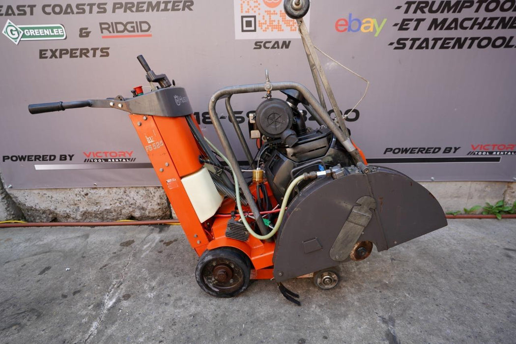 Husqvarna FS524 Walk Behind Concrete Saw Honda Motor Works Great