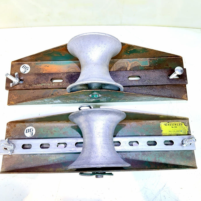 Greenlee 659 22" Tray-Type Cable Pulling Sheave Quantity Of 2 Sheaves BG3