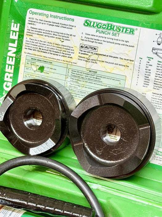 Greenlee 7310SB Slug Buster KO Knockout Punch Set 1/2" - 4" , 767 Pump & Box BG7