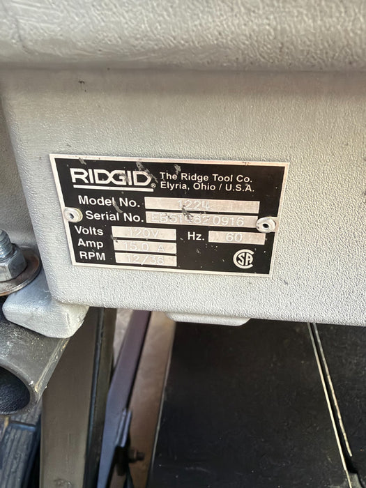 RIDGID 1224 Power Pipe Threader 1/2"-4" w/ 711 & 714 Die Heads Complete