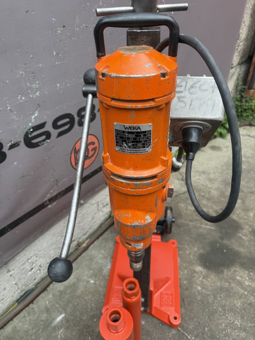 Weka DK22 Core Drill Motor and M2 Core Bore Stand with Bits.  Nice Shape. #1