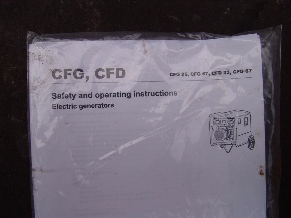 ATLAS COPCO CFG67 HIGH FREQUENCY HONDA GENERATOR WITH 4 CONCRETE VIBRATORS NEW!