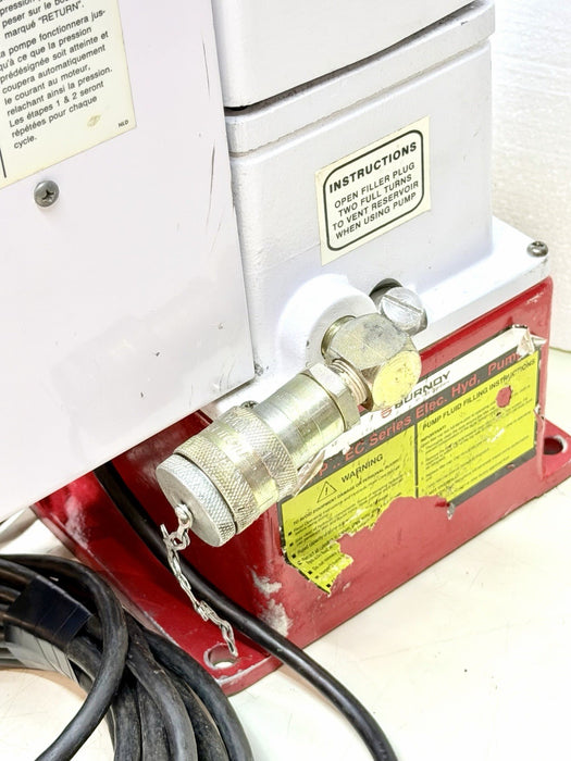 Burndy EPP-10EC Series Hydraulic Electric Pump 10k Psi + Case & Hose Crimper BG6