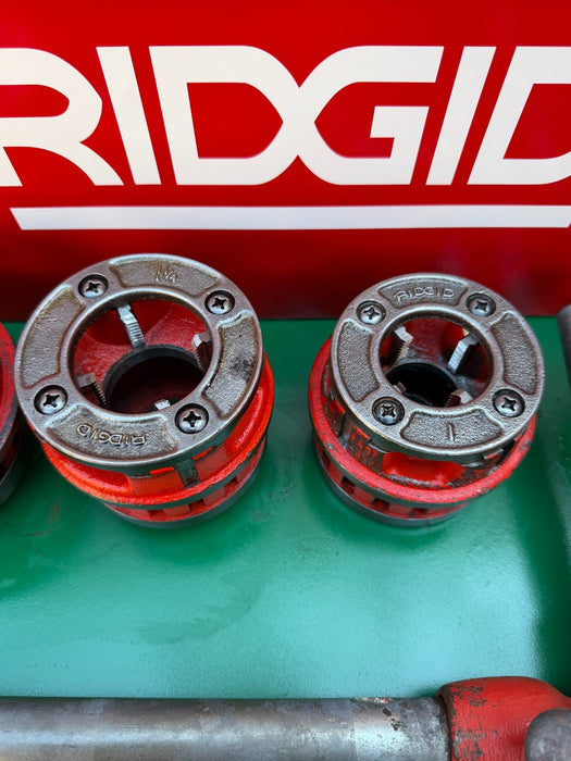 RIDGID Model 700 Power Drive Pipe Threader 12R Die Head Set 1/2-2 NPT Metal Case
