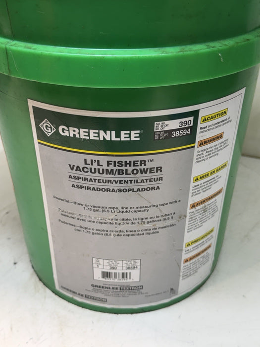 Greenlee 390 Li'l Fisher Vacuum/Blower Power Fishing System Tool Only