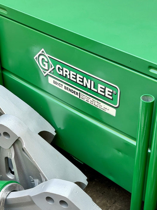 GREENLEE 881CT CAM TRACK Pipe Bender 2-1/2-4" EMT RIGID IMC, 980 Pump, Table WOW