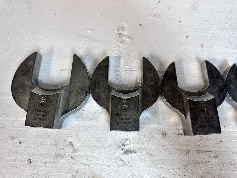 5 Stahlwille  731/80 Open Ended Wrench Shell Tool set 60 , 55, 50, 46, 41mm