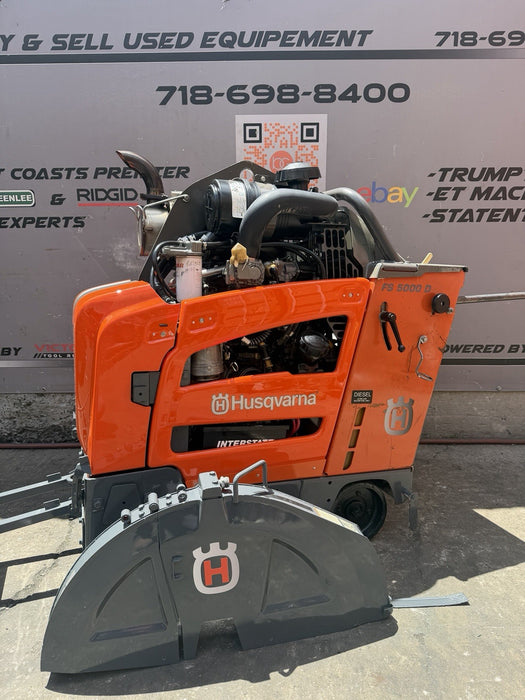 2016 Husqvarna FS-5000D 26" Walk Behind Concrete Saw 657Hours MINT FS5000D