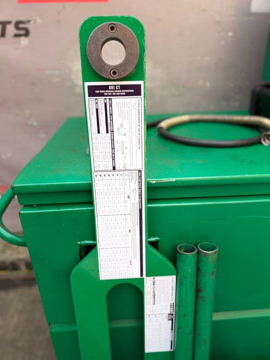 Greenlee 881CT Hydraulic Bender 2.5”-4” Rigid IMC EMT w/ 980 Pump 1813 Table