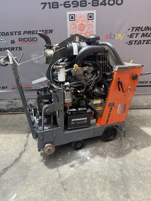 2016 Husqvarna FS-5000D 26" Walk Behind Concrete Saw 657Hours MINT FS5000D