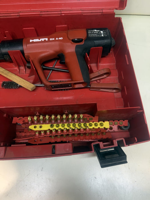 Hilti DX A40 Powder Actuated Concrete Nail Gun Case Extras Works Great