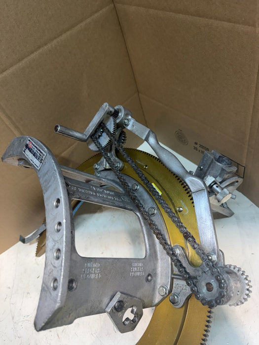 H & M Model #2 Aluminum Pipe Beveling Machine Beveler USED w/ Torch Holder 8-12"