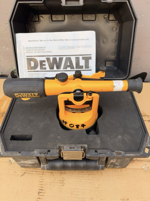 DEWALT DW092 Transit Automatic Level 20x Magnification with Hard Carrying Case