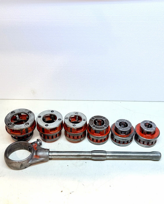 Ridgid 12-R Pipe Threader Die Head Set & Ratchet Head 12R  1/2" - 2" Dies #BG5