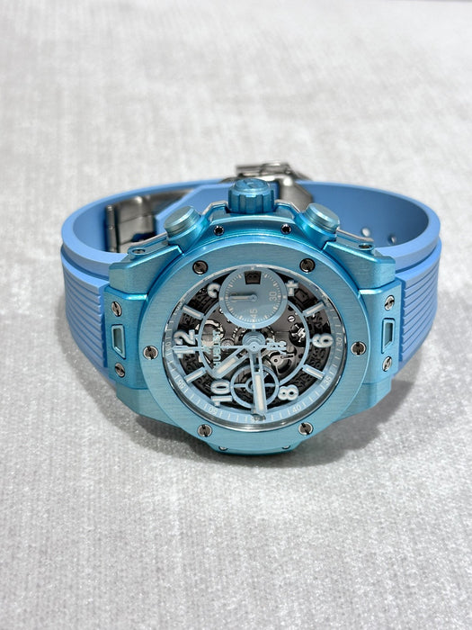 Hublot Big Bang Unico Summer 42mm Limited Edition in Turquoise Blue - Full Set