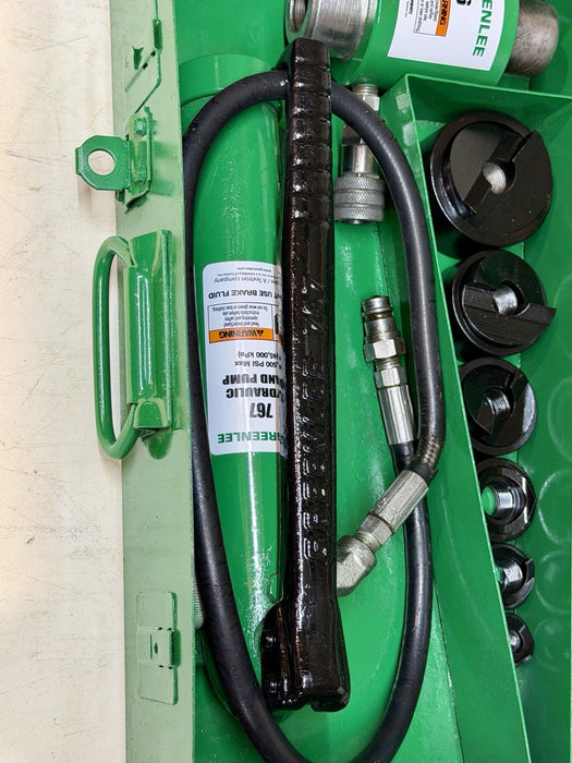 Greenlee 7310SB Slug Buster KO Knockout Punch Set 1/2" - 4" , 767 Pump & Box BG4
