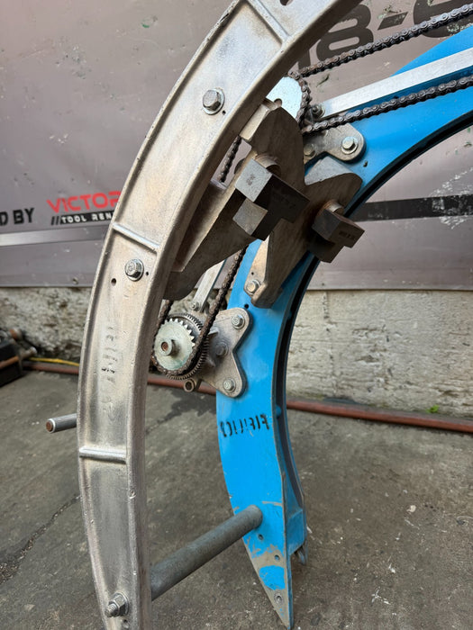 H&M Model #4 C-26 Pipe Beveling Machine 20"-26" Pipe Capacity w/ Chain & Torch