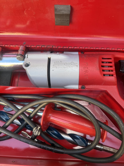 MILWAUKEE 1101 1 & 48-06-2871 HEAVY DUTY 1/2" RIGHT ANGLE 120V CORDED DRILL #1
