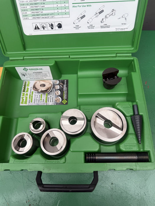 Greenlee 7905SBSP Speed Punch Knockout Kit 3/4 to 2" Brand New  Punches Only #4