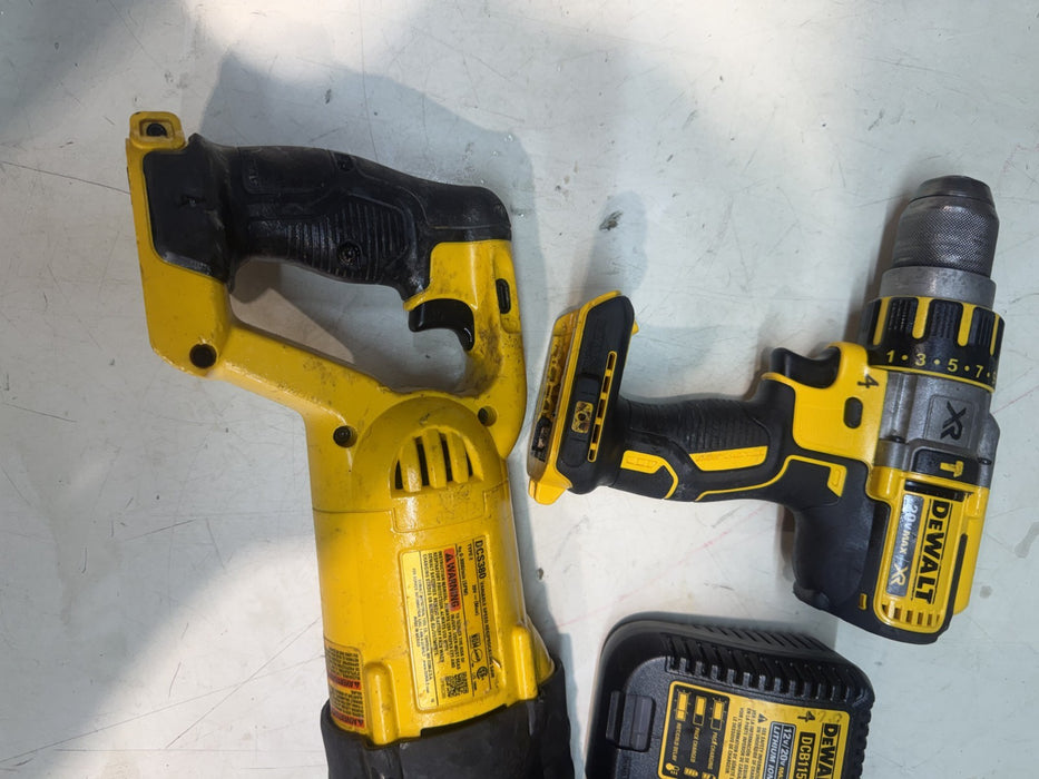 DEWALT DCS380 20V  Cordless Reciprocating Saw, DCD995 Hammer drill, DCB115 Charg