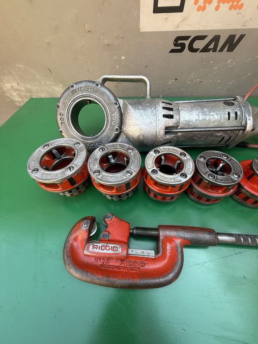 Ridgid 700 Pipe Threader Threading Machine & 12R Die Set 1/2 to 2" Works Great!