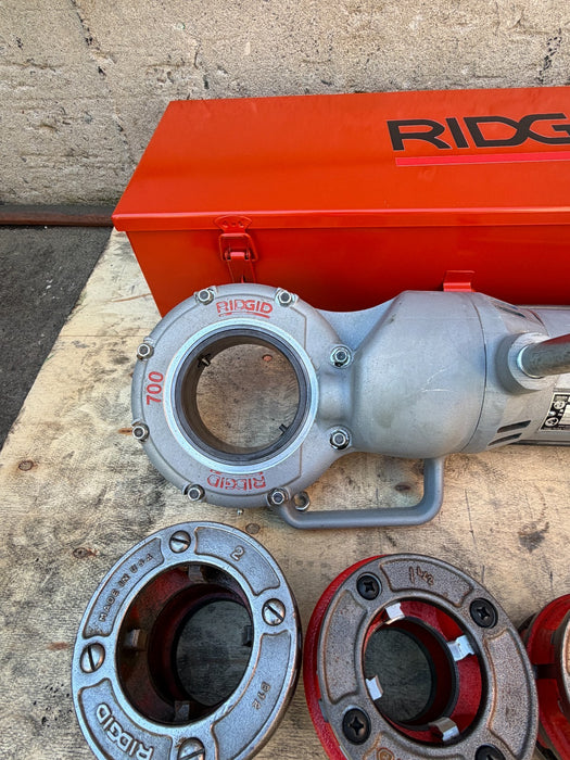 Ridgid 700 Pipe Threader Machine With 1/2-2" 12r Dies & Box #2