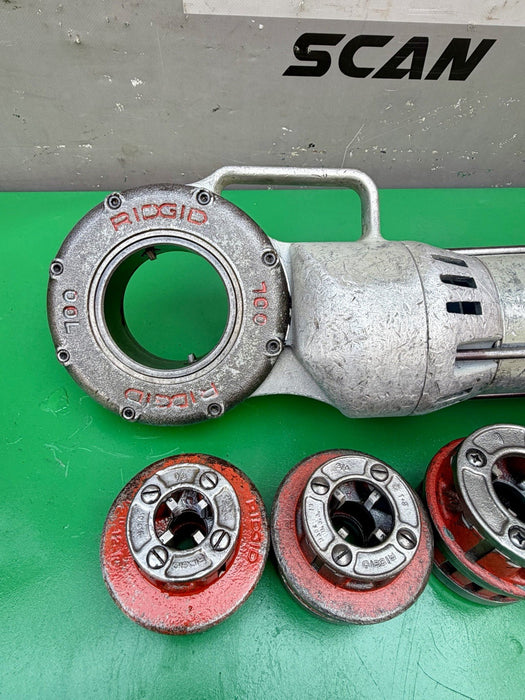 Ridgid 700 Pipe Threader Threading Machine & 12R Die Set 1/2” - 2” Excellent #2