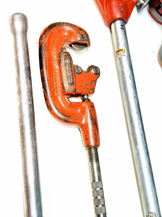 Ridgid 12-R 1/2" to 2" Pipe Threader Set Die Heads Ratchet Cutter Reamer 12R #1