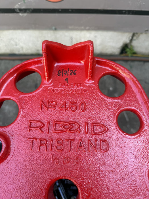 Ridgid 450 1/8 to 5 inch Tripod Pipe Vise for Ridgid Pipe Great Shape #4 8/7/26