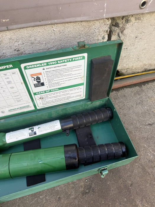Greenlee 1990 Dieless Hydraulic Crimper with Carrying Case USA Made. Works Great