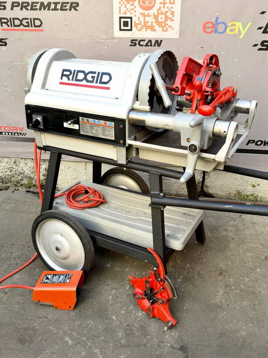 Ridgid 1224 Threader Pipe Threading Machine 1/2 to 4” 714 ,711 Dies Tested  MINT