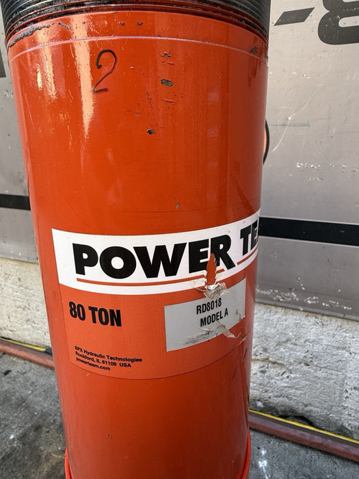 SPX Power Team - RD8018 - 80 Ton hydraulic cylinder/portapower - 18” Stroke Mint