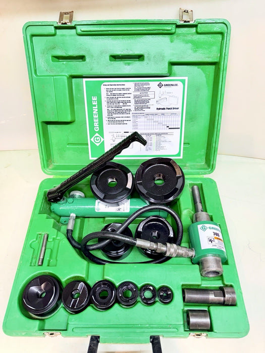 Greenlee 7310SB Slug Buster KO Knockout Punch Set 1/2" - 4" , 767 Pump & Box BG6