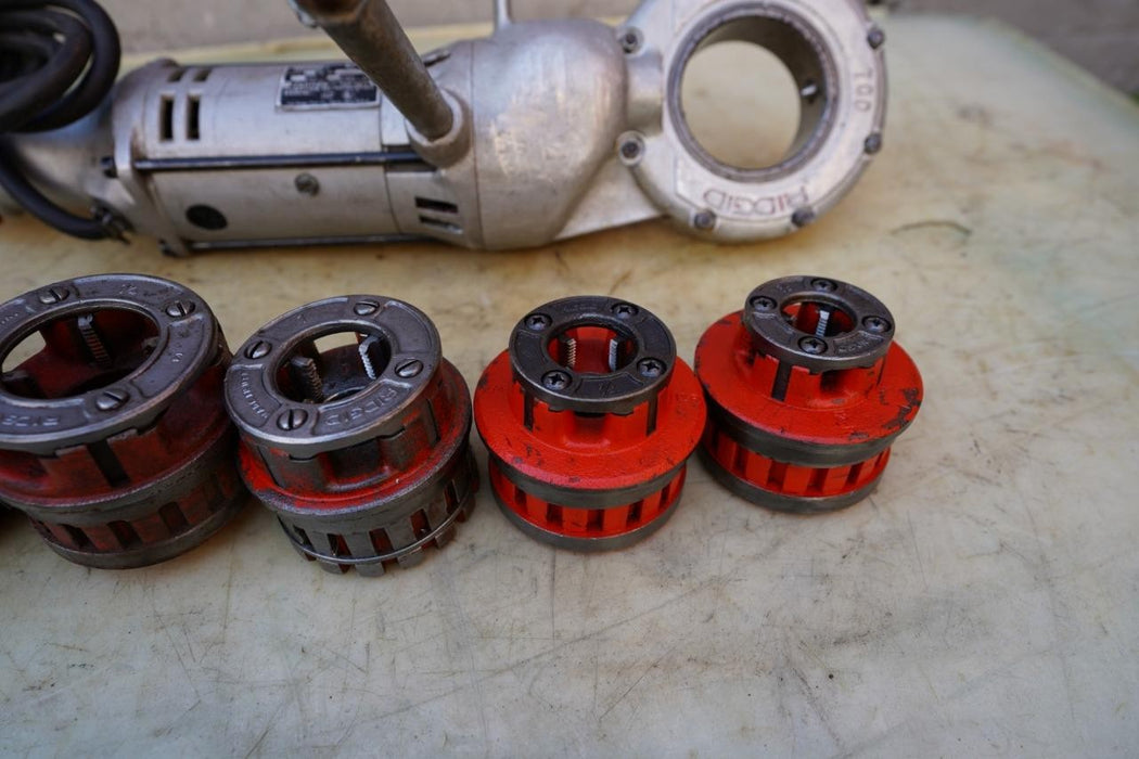 Ridgid 700 Pipe Threader Threading Machine & 12R Die Set 1/2 to 2 inch Nice Set
