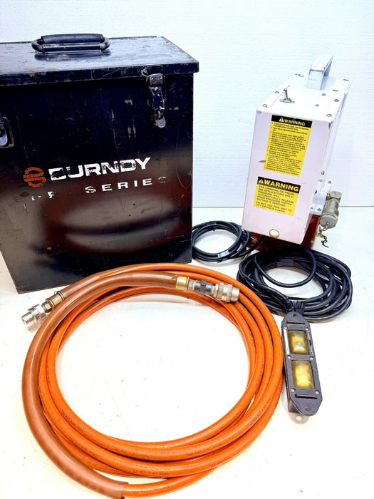 Burndy EPP-10EC Series Hydraulic Electric Pump 10k Psi + Case & Hose Crimper BG6