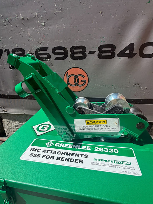 Greenlee IMC Shoe & Roller Set 1-1/2" 2" New Open Box Conduit Bender #3