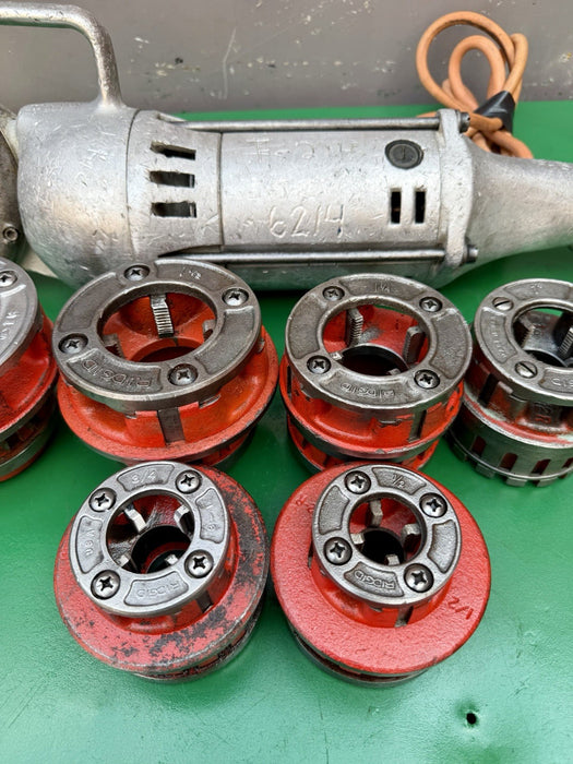 Ridgid 700 Pipe Threader Threading Machine & 12R Die Set 1/2” - 2” Excellent #4