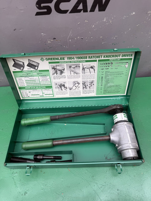 Greenlee 1904 Ratchet Knockout Punch Driver.  Brand New.  #2