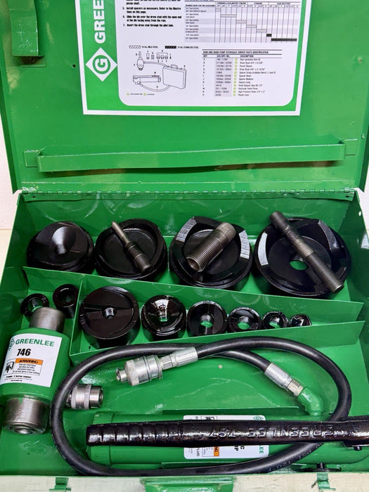 Greenlee 7310SB Slug Buster Knockout Punch Set 1/2 “- 4" Conduit Refurbished BG6