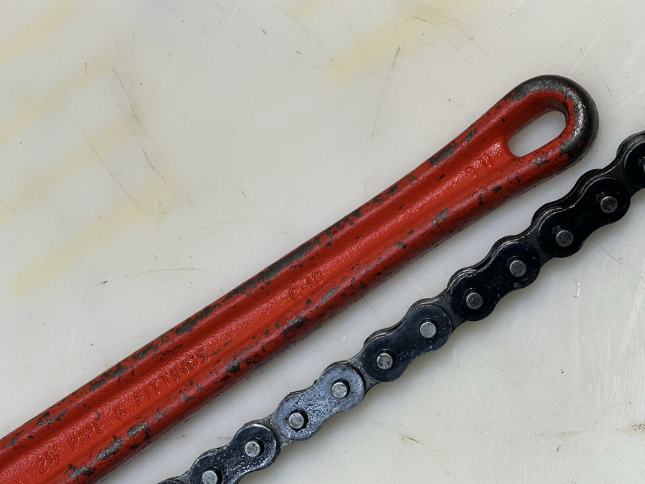 Ridgid C-18 Chain Wrench,Pipe Cap. 2-1/2 To 5"  #3