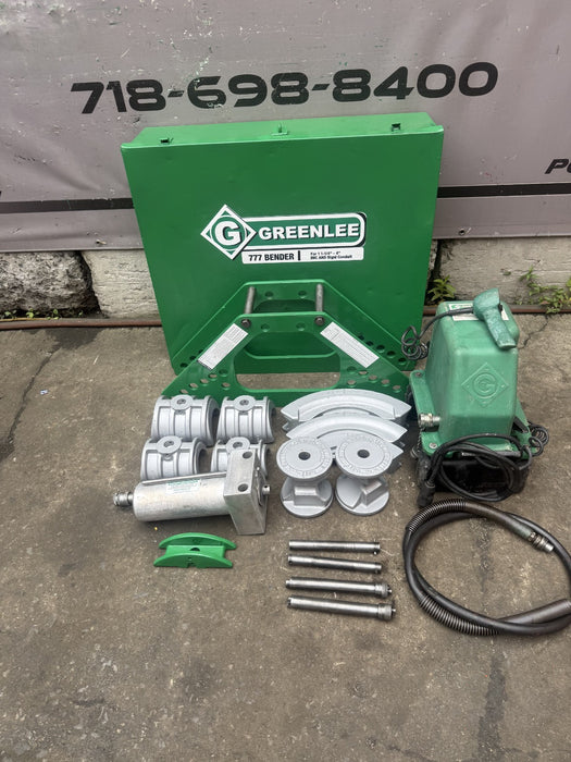 Greenlee 777  1 1/4 - 4 inch Rigid Hyd. Pipe Conduit Bender  Greenlee 975 Pump 3