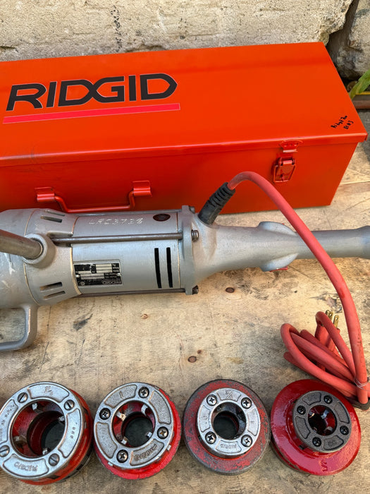 Ridgid 700 Pipe Threader Machine W/ith 1/2"-2" 12r Dies & Box #3