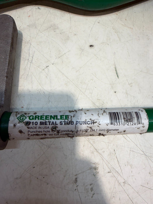 Greenlee 710 Metal Stud Punch 1-11/32" Hole Diameter - New