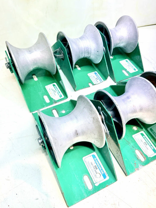 Greenlee 658 12"x5" Aluminum Alloy Tray-Type Sheave w/ Self Lubricating  Qty. 6
