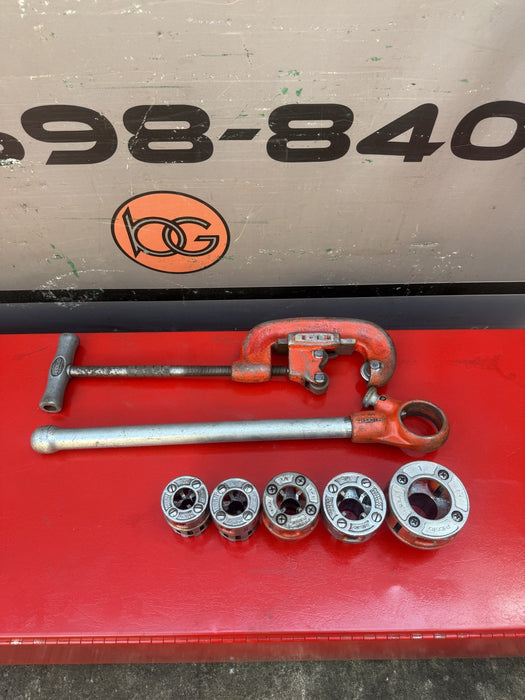 Ridgid 00R Pipe Threading Set, Ratchet, Handle 5 Dies  1/4-1 inch  7/9/26 #2