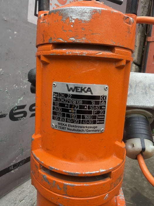 Weka DK22 Core Drill Motor and M2 Core Bore Stand with Bits.  Nice Shape. #2