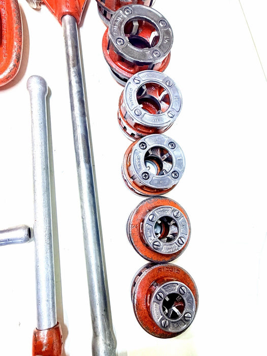 Ridgid 12-R 1/2" to 2" Pipe Threader Set Die Heads Ratchet Cutter Reamer 12R #2