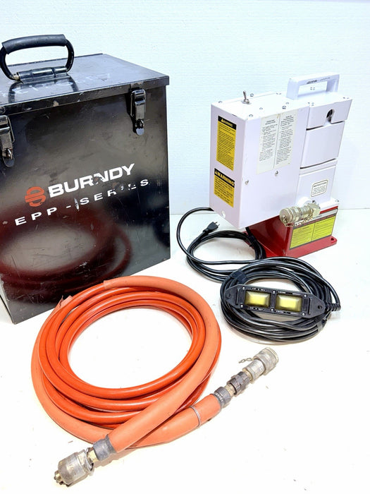 Burndy EPP-10EC Series Hyd Electric Pump 10k psi + Case & Hose Crimper Mint! BG8