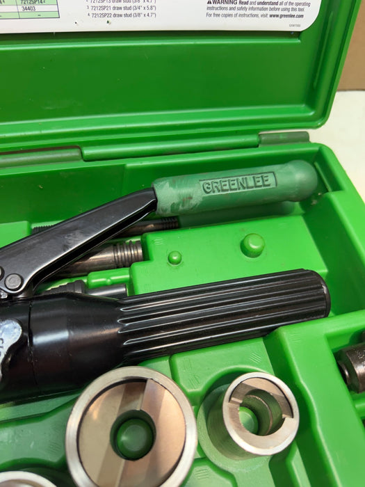Greenlee 7907SB Hydraulic Knockout Punch Driver Kit NEW Hydraulic driver 1/2-2"