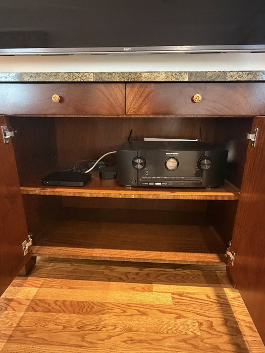 Beautiful Maitland-Smith Marble Top Credenza Sideboard Buffet Media Console